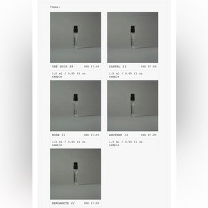 Le Labo Fragrances 1.5ml if you want to purchase certain ones let me know